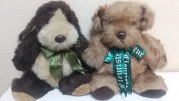 산애로우 FLEURISTE 봉제 인형 개와 토끼 세트 쇼와 레트로