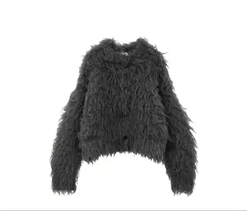 클라네 SHAGGY SHORT KNIT CARDIGAN