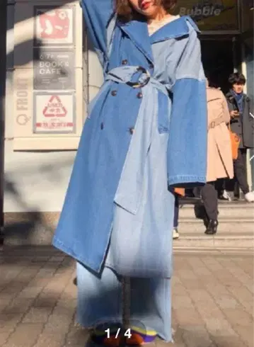 로데오 크라운 WL 데님 빅 트렌치코트