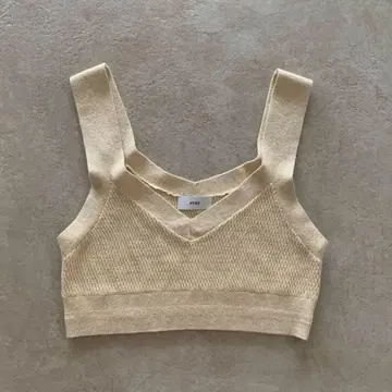 HYKE 코튼 캐시미어 니트 베스트 뷔스티에