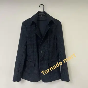 [ 새상품급 ] TORNADO MART 네이비 그레이 체크 무늬 블레이저
