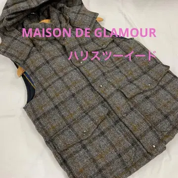 MAISON DE GLAMOUR 해리스 트위드 다운 베스트 #2830