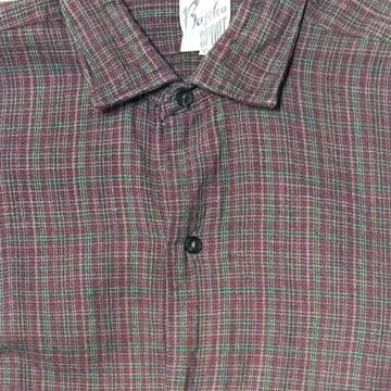 60's Basilea SPORT 긴팔 그랑파 셔츠 체크 무늬