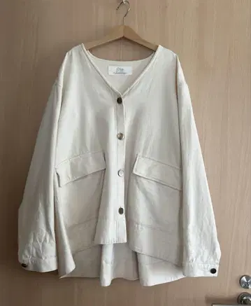 Plage 아이보리 노카라 자켓