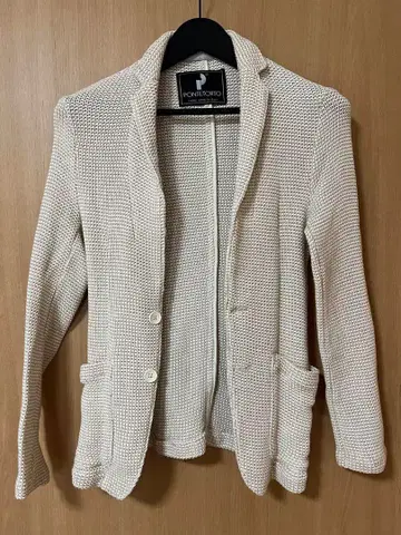 PONTETORTO 니트 테일러드 자켓 화이트