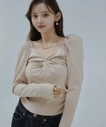 ORGUE Cut gather tops [ White ]