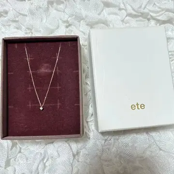 ete k10 다이아몬드 목걸이(핑크 골드)