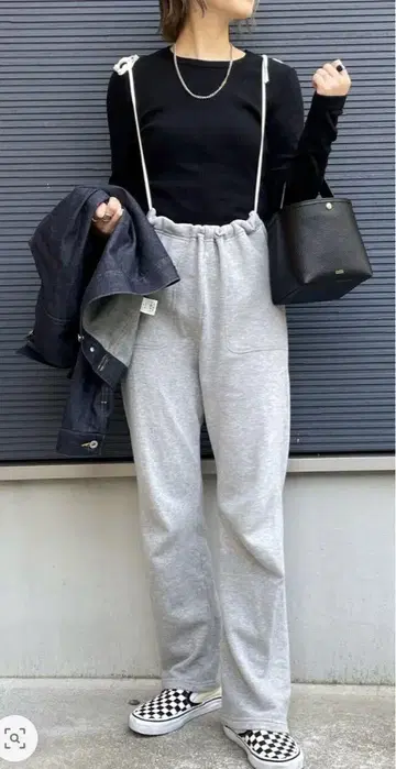 RED CHOP WORKS 사이드 코드 스웨트 팬츠 그레이 2way