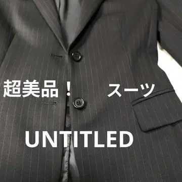 컨디션 최상!! UNTITLED 블랙 핀스트라이프 스커트 수트