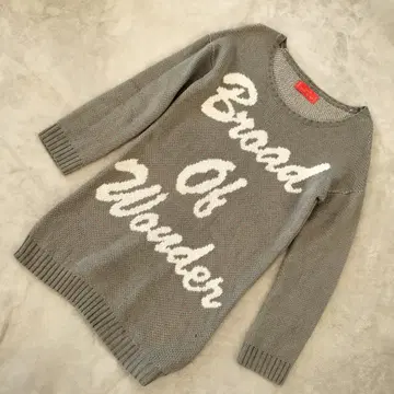 LIMITED CECIL McBEE 로고 니트 M 그레이지 튜닉