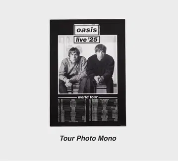 Oasis live '25 월드 투어 포스터