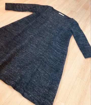 evam eva 에붐에바 울 x 알파카 x 린넨 풀오버 원피스