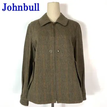 Johnbull 젬블 울 트위드 지퍼 자켓 브라운 S C9017