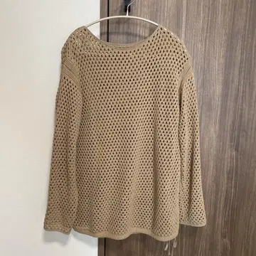 Spick & Span 메쉬 풀오버 베이지