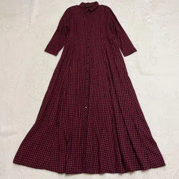 택 포함 새상품 ZARA 자라 [ L ] 롱 셔츠 원피스 깅엄 체크