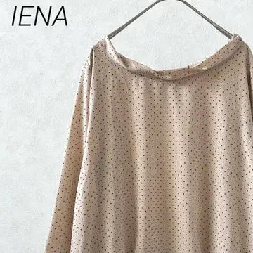 IENA 블라우스 7부 소매 보트넥 도트 무늬 심플 루즈핏 페미닌