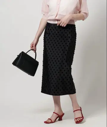 UNITEDARROWS 도트컷 자카드 타이트 스커트 36