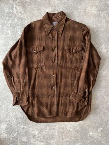 미국산 Pendleton 온브렌 체크 울 셔츠 70s