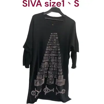 새상품급 SIVA 시바 멋진 티셔츠 상의 블랙 1,S