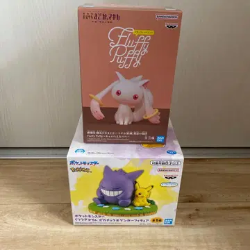 휴식 타임 피카츄&팬텀 마도카 마기카 큐베 피규어