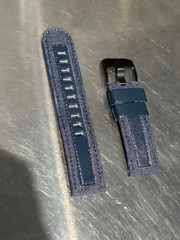 새상품급 24mm 루미녹스 데님 벨트 손목시계 BIG JOHN