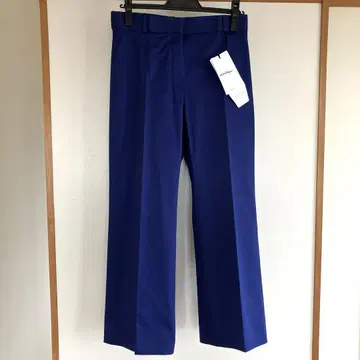 Salvatore Ferragamo 네이비 와이드 팬츠