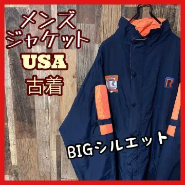 나일론 블루종 남성용 워크 네이비 XL USA 구제 의류 긴팔 자켓