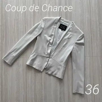 C de C 노카라 자켓 36 라이트 그레이