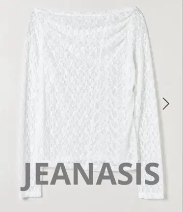 JEANASIS / 레이스 개더 보트넥 LS