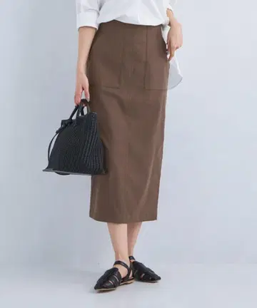 그린 라벨 릴랙싱 I라인 슬릿 스커트
