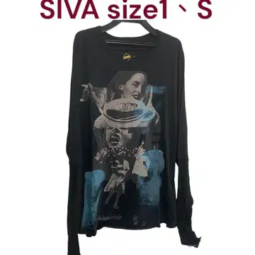 새상품급 SIVA 시바 멋쟁이 롱티 티셔츠 상의 블랙 1, S