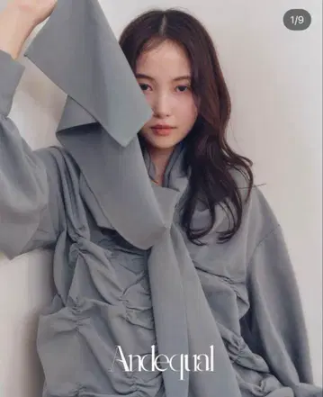 Andequal drawstring tie 튜닉 BLUE