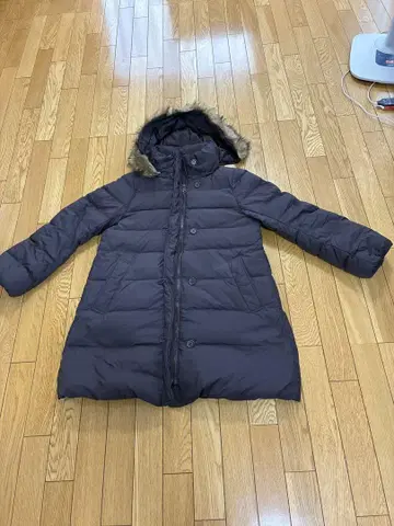 다크 브라운 후드 부착 다운 자켓 XL UNIQLO