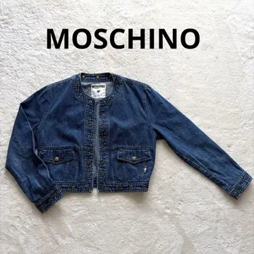 MOSCHINO 노카라 데님 자켓 G