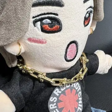 봉제 액세서리 골드 목걸이