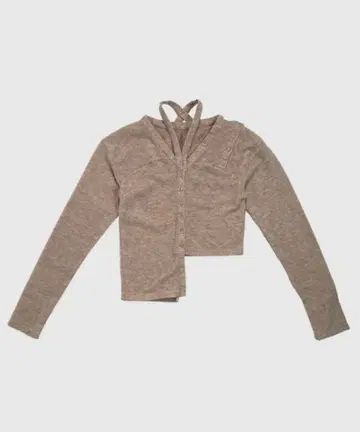 Viavanda 크롭 베이지 니트