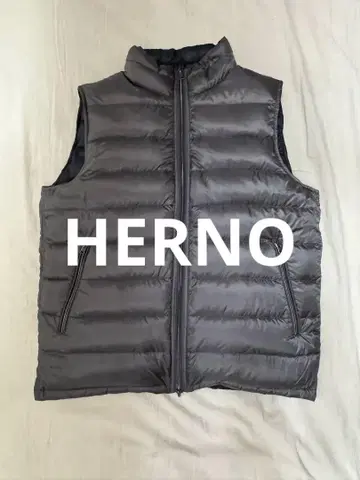 Herno 리버서블 그레이 블랙 다운 베스트