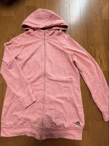 아디다스 핑크 속기모 후드티