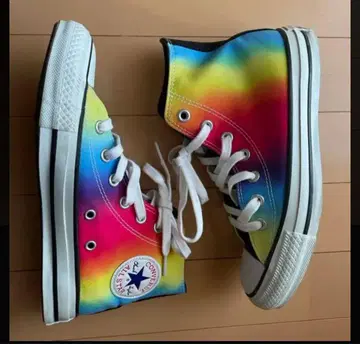 초레어 레인보우 컨버스 하이컷 스니커즈