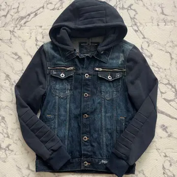 ZARA 후드 부착 탈부착 가능 데님 자켓 S 사이즈 아우터