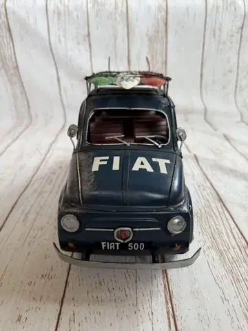 틴 모형 FIAT 500 다크 블루 서핑보드 포함