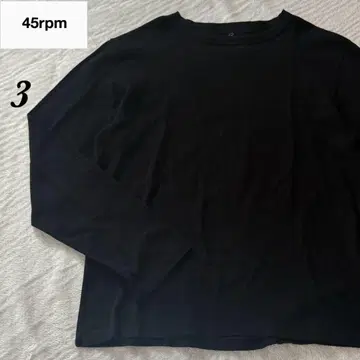 45rpm 롱티 3 일본제 블랙 티셔츠