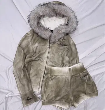 9090 girl Washed Zip Hoodie 카키 M 사이즈