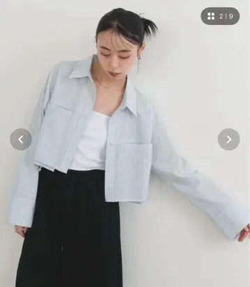 LIAN 스트라이프 숏 셔츠