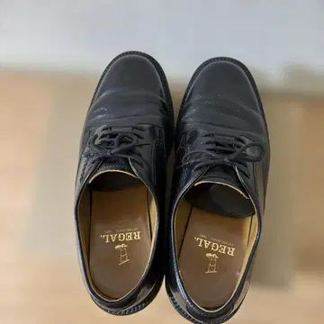 REGAL 블랙 가죽 로퍼 23.0EE