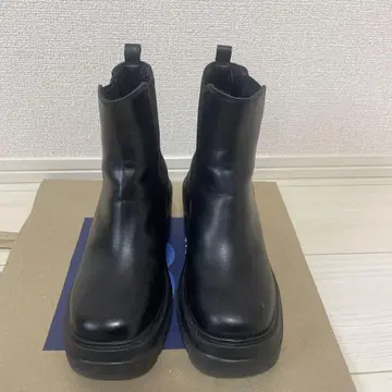 통굽 사이드 고어 부츠 블랙 S 사이즈