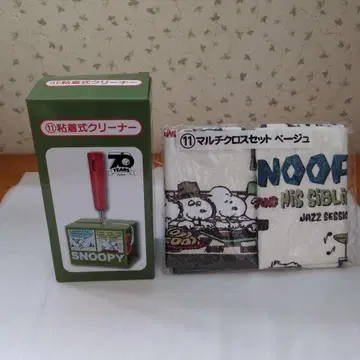 새상품급 SNOOPY 점착식 클리너 & 멀티 크로스 세트
