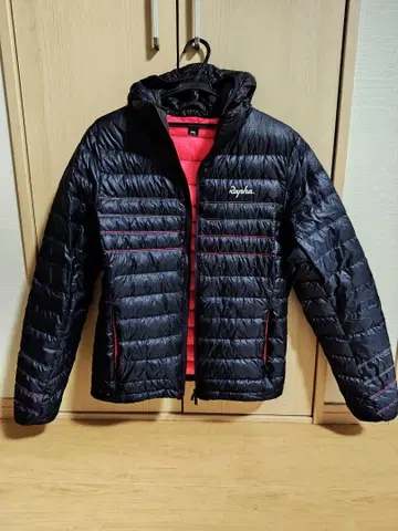 Rapha 후드 부착 다운 자켓 블랙/핑크
