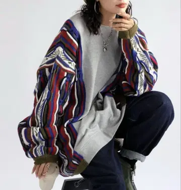 antiqua 안티카 도킹 풀오버 쿠지 니트