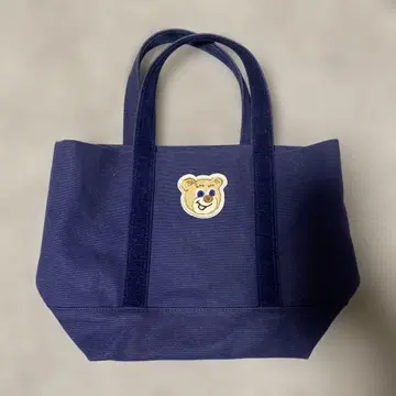 LOVERARY 네이비 토트백 곰 자수